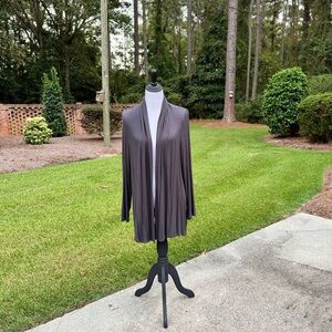 J. Jill Charcoal Open-Front Cardigan
